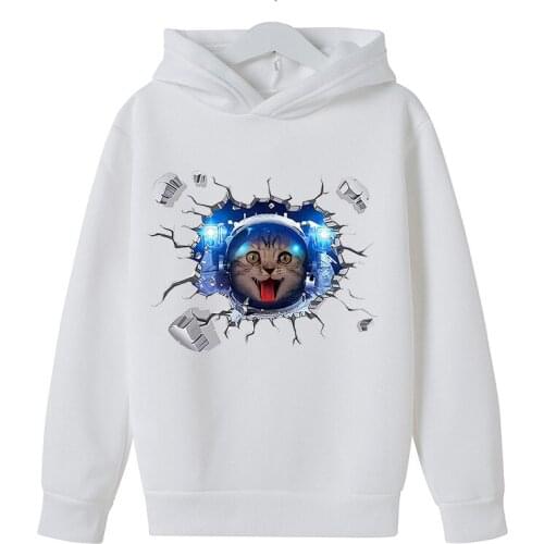 Cat hoodie for kids Girls Sweatshirt Boys Hoodie Children Print Clothes Toddler baby Clothing toy cat Long sleeve Pullover anime
