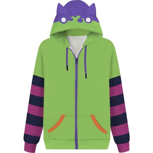 Anime SK8 the Infinity Miya Cosplay Hoodie Adult Casual 3D Printed Sweatshirt Zip Up Jacket Coat