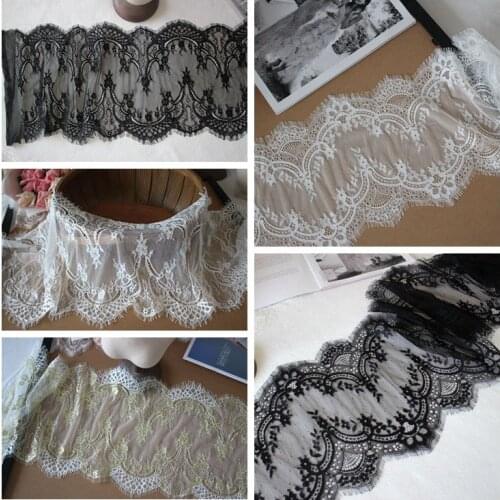 High-end New Double-sided Mesh Eyelash Lace Fabric Handmade DIY Dress Skirt Wedding Veil Stitching Home Accessories RS3321