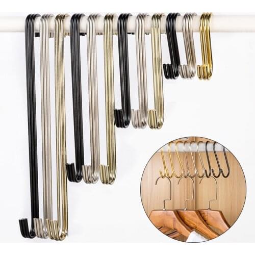 1Pcs Stainless Steel Hooks S Shaped Hanger Hook Kitchen Bathroom Clothing Bag Hanger Hooks Railing Clasp Holder Hooks Hanging