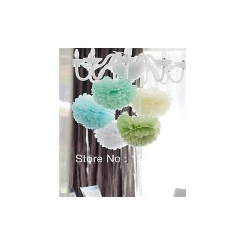 10pcs 4"(10cm) Tissue Paper Pom Poms Wedding Party Decor Craft festival decoration paper flowers