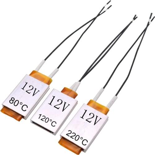 10 Pcs Ceramic Electric Heating Plate Car Heating Element 12V Shell Ceramic Sheet Constant Temperature Heater 80/120/220