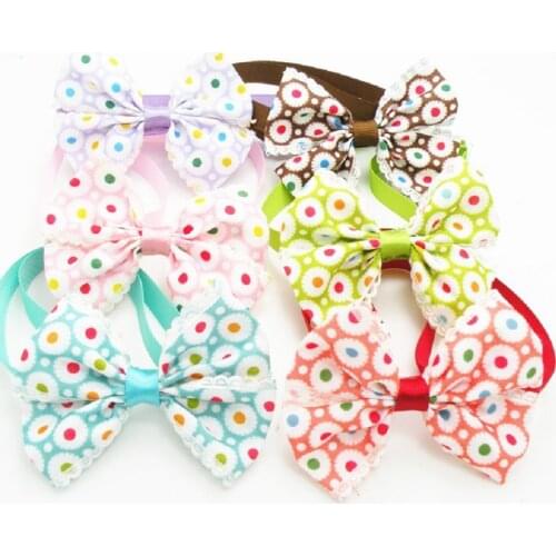 50pc/lot Big sale Pet Dog Bow Ties Cute Neckties with bell Pet Puppy Dog Cat Ties Accessories Grooming Supplies BN90