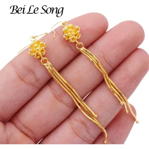 24K gold color for women fashion Womens jewelry ear rings Dangle earring fashion earrings piercings accesories hoop earrings