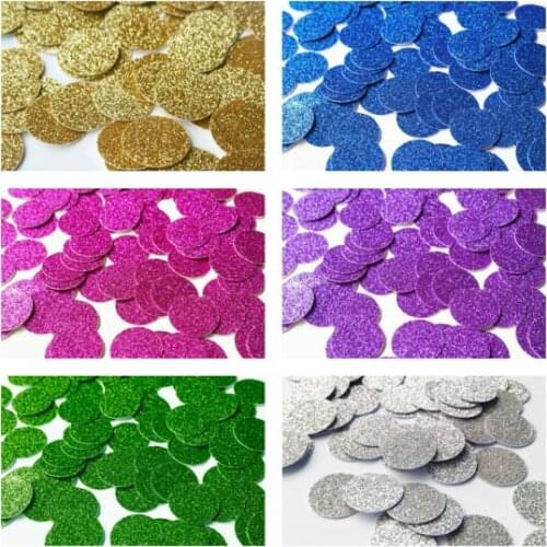 300pcs hsia Confetti Fuchsia Circle Glitter Confetti Fuchsia Confetti Table Confetti Dark Pink Confetti Dark Glitter Circle