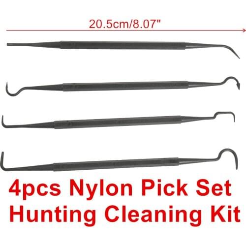 4pcs Nylon Pick Set Double Ended Universal Gun Hunting Cleaning Kit Tactical Gun Rifle Pistol Cleaning Tool