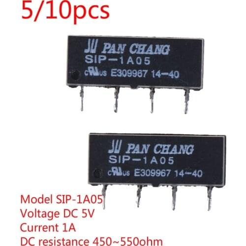 5pcs Or 10pcs 5V Relay 5PCS SIP-1A05 Reed Switch Relay For PAN CHANG Relay 4PIN