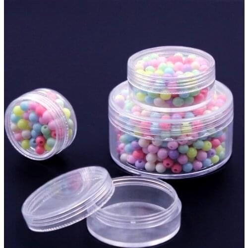 5pcs Clear Plastic Jars Pot Empty Face Lip Balm Travel Mini Sample Container Cosmetic Bottle Storage Bottle Size 38x20MM