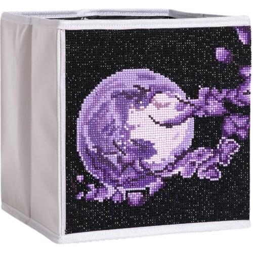 Diamond Painting DIY Diamond Painting Box 5D Cube Folding Moon Embroidery Storage Bag Home Decor Painting Calligraphy