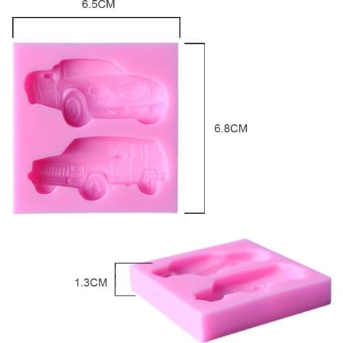 Car Silicone Mold Sugarcraft Polymer Clay Resin Soap Wax Mould Cupcake Fondant Cake Decorating Tools Candy Chocolate Moulds