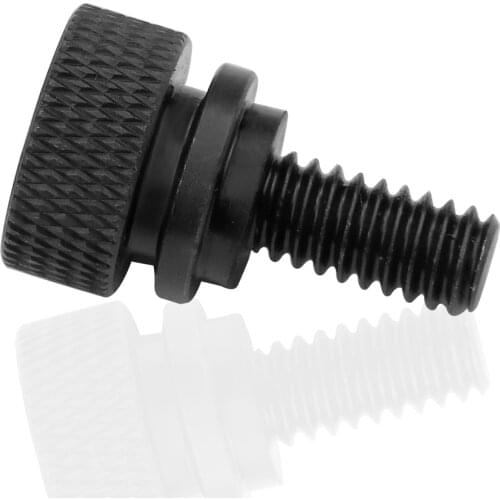 Bolaxin Black Stainless Steel Seat Bolt Screw for Harley Davidson 1996-2019 and other model with 1/4"-20 thread