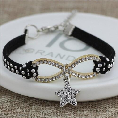 Pentagram Infinity Bracelet for Women just for you Fashion Jewelry Pulseira Masculina Friendship Bracelet Drop shipping