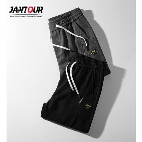 Brand Men Clothing Kpop Clothes Mens Streetwear Casual Sports Pants Hip-Hop Loose Harem Tie Pants Male Black Gray Trousers