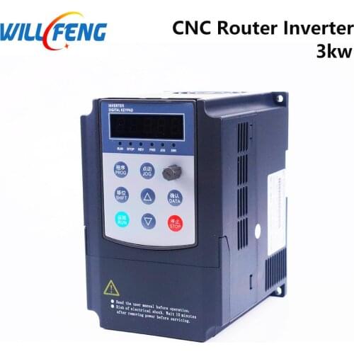 Will Feng 3KW VFD Inverter Input 220v/380V and Output 3 Phase Converter Adjustable Speed Drive Frequency For CNC Router Machine
