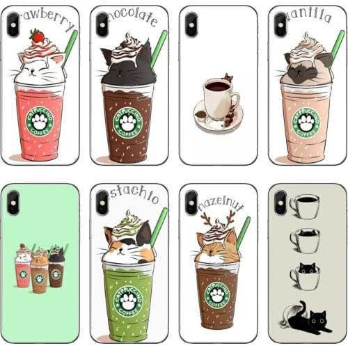 Cat coffee Accessories phone Case For Huawei P30 P20 Pro P10 P9 P8 Lite Y5 Y6 Y7 Y9 P Smart Plus 2018 2019