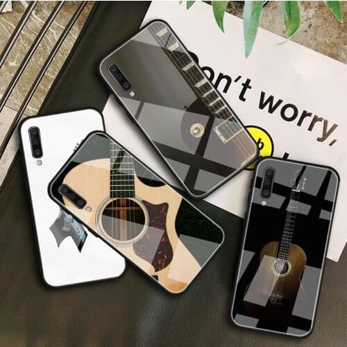 Guitar Music Tempered Glass Case For Samsung Galaxy A 10S 10E 20S 20E 30S 40 50S 60 70 80 90 6 7 8 Shell