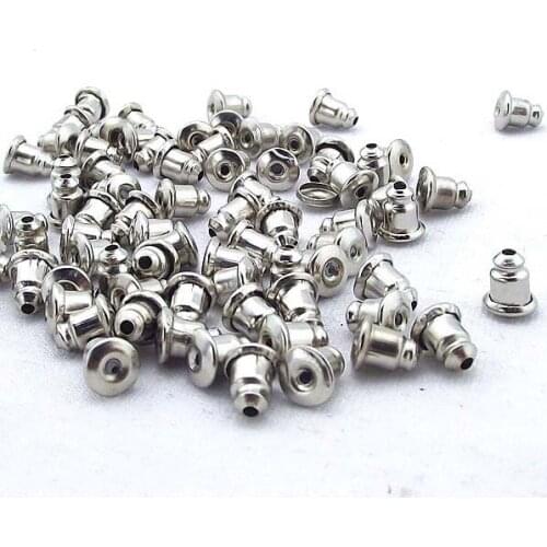 Eearring back 200 pcs/lot Stud earring bullet earplugs metal stud earring ear plugging blocked jewelry accessories findings