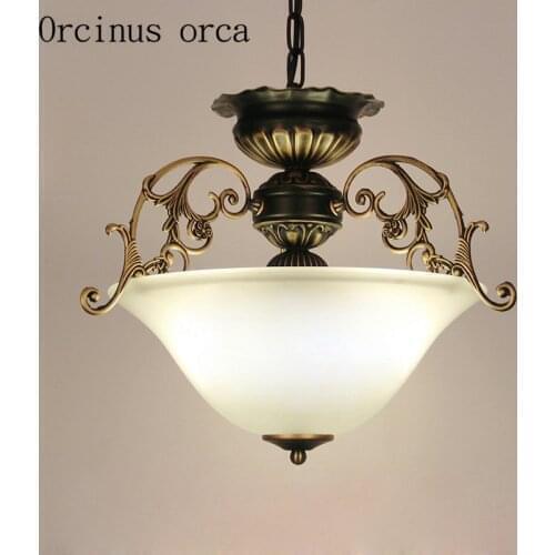 European retro Iron Chandelier single head LED balcony ceiling light American corridor corridor light
