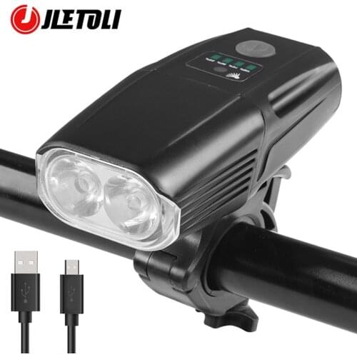 JLETOLI Waterproof Bike Headlight Aluminum Alloy Bicycle Light USB Rechargeable Cycling Flashlight MTB Light Front 800 Lumen
