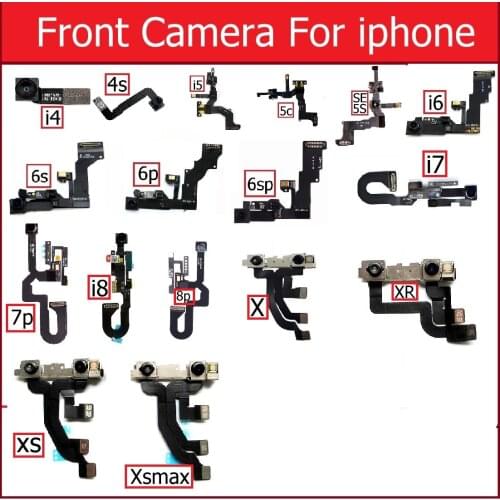 Front facing small camera & light proximit sensor flex cable with microphone For iPhone 4 5S 5C SE 6 6s 7 8 plus X Xs Max XR