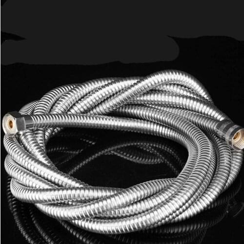 Flexible Shower Hose Pipe For Bath 1.5m 2m 3m 4m 5m Stainless Steel Shower Pipe Spring Tube Bathroom Accessories Copper screw
