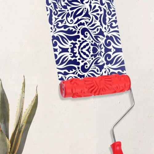 Flower Wall Decoration Paint Painting Tools Rubber Roller Brush Tool Set 3D Pattern Wallpaper Room Decor Painting Machine