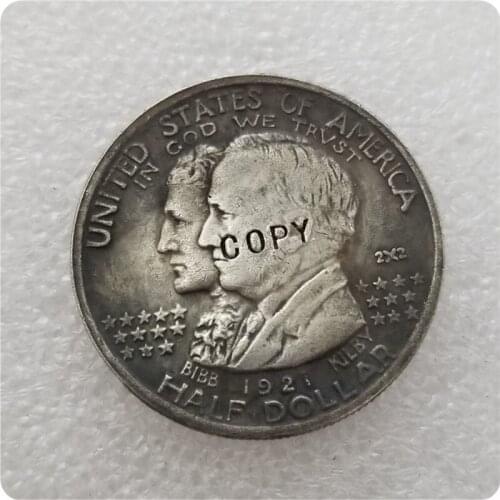 COPY REPLICA 1921 2X2 Alabama Commemorative Half Dollar COIN