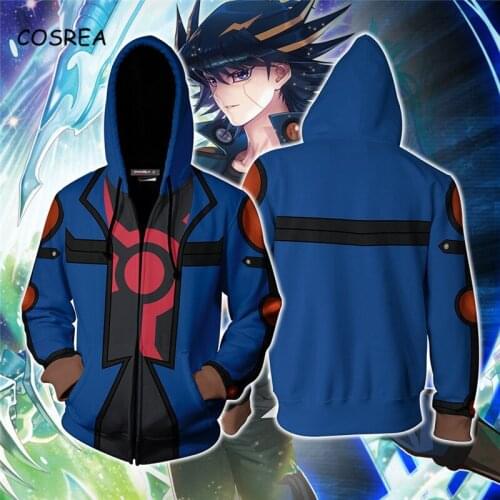 Anime Fudo Yusei Cosplay Costume Hoodie Men Hoodies Sweatshirt Coat Jacket Adult Halloween Carnival Party Autumn Spring