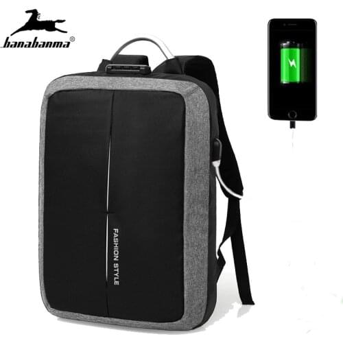 Business Backpack laptop secure bag for mens USB Backpack celular bloqueio de seguranca cell male waterproof mochila antirrobo