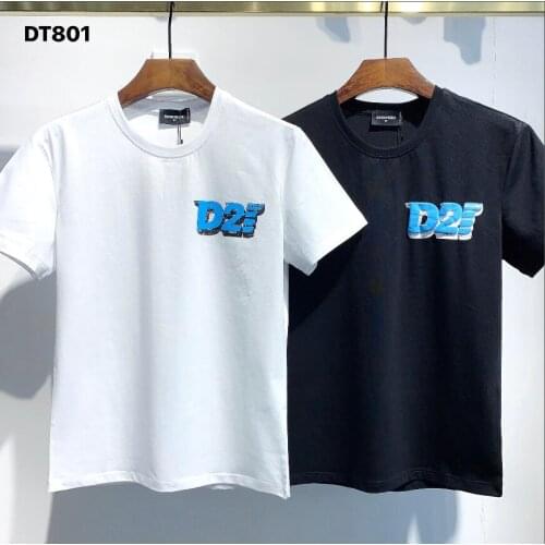 Genuine Dsquared2 dsq high-quality printed T-sh irt, oversized T-shirt for couples DT801