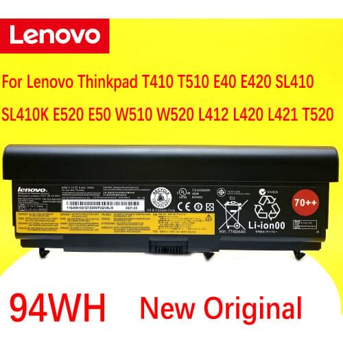 Lenovo Thinkpad E40 E420 SL410 SL410K T410 T510 E520 E50 W510 W520 L412 L420 L421 T520 Original 42T4791 Laptop Battery 55