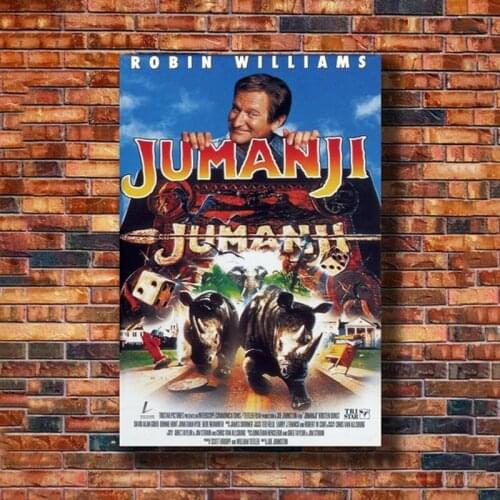 Hd print Posters and Prints Hot Jumanji Movie 1995 Robin Williams Art Poster Canvas Painting Home Decor frame