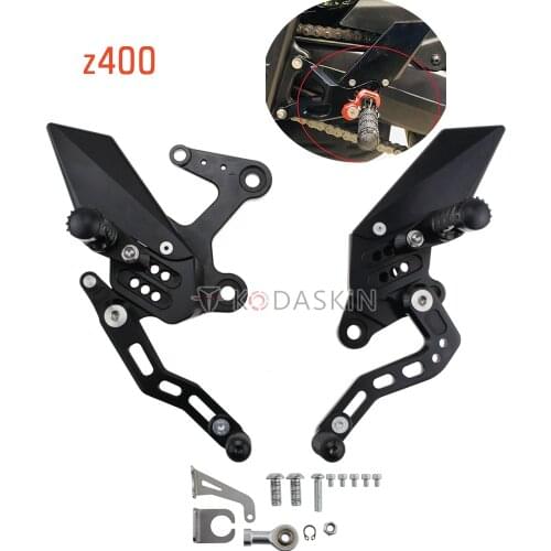 Kodaskin Motorcycle Foot Rests Passenger Rear Footrests Footpeg Pedal Footrest for z400 z 400 ninja400 ninja 400