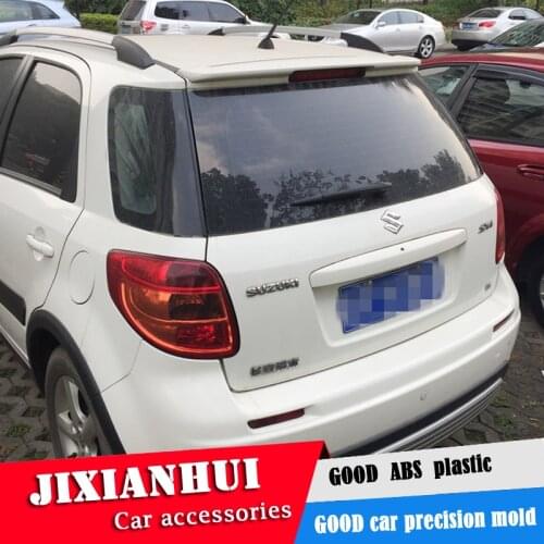 For SX4 Spoiler 2008-2014 Suzuki SX4 Spoiler XWY ABS plastic Material Car Rear Wing Color Rear Spoiler