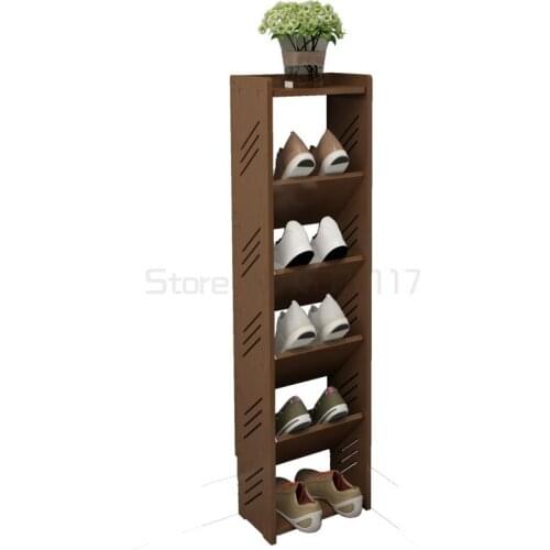 European style household shoe rack multi-layer assembly space saving toilet ultra-thin inclined plug narrow shoe cabinet