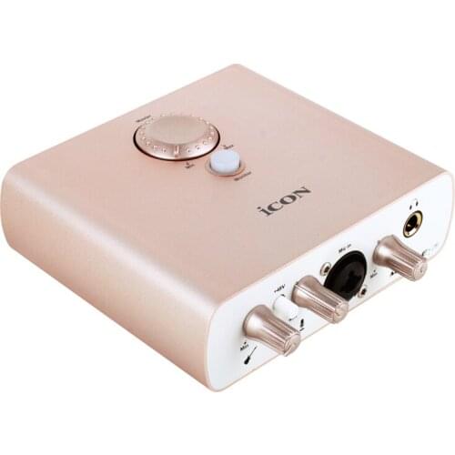 ICON mobile R VST USB external sound card 24-Bit 96/192KHz 1 mic-In/1 guitar-In for studio recording and music production