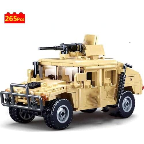 Military Series U.S. Army Armored Forces H1 Assault Vehicle SWAT DIY Model Building Blocks Bricks Toys Gifts