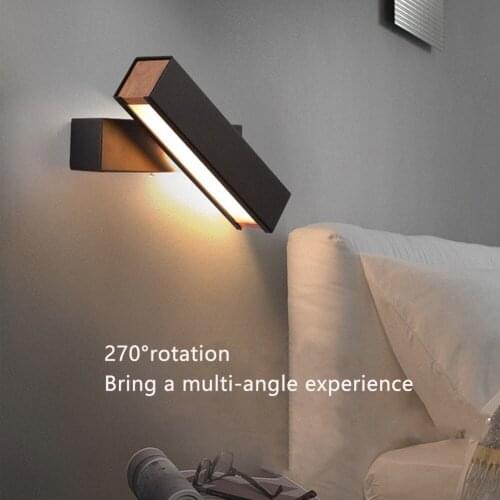 Rotatable Adjustable Wall Mounted Lamp Indoor LED Wall Lamp Simple Light Fixture AC110/220V For Bedroom Living Room Bedside Lamp