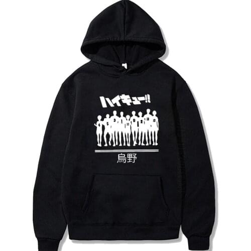 Japanese Anime Haikyuu Print Hoodies Streetwear For Men Kuroo Anime Manga Shoyo Volleyball Streetwear Male Hoodies
