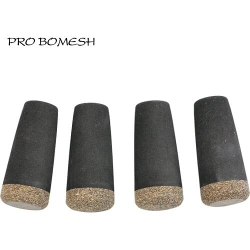 Pro Bomesh 4Pcs/Pack 60mm 8g Inner Diam 12mm EVA Fight Butt Cap Rubberized Cork DIY Fishing Rod Building Component Repair Pole