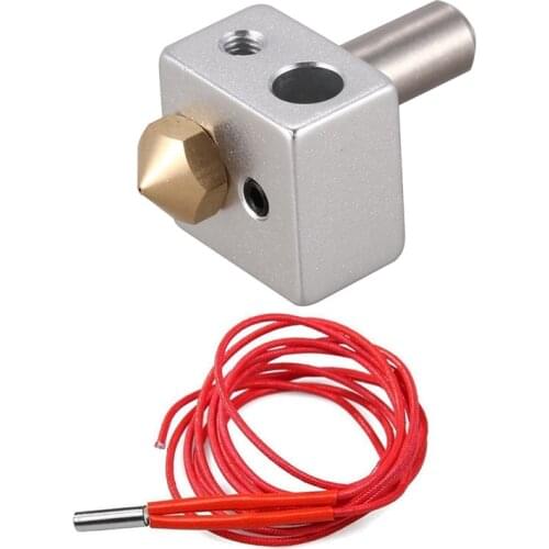 1Pcs MK10 Hotend Kit for 3D Printer M7 Nozzle and Throat & 1Pcs 12V 40W 1/4-Inch (6.35Mm) Ceramic Cartridge Heater