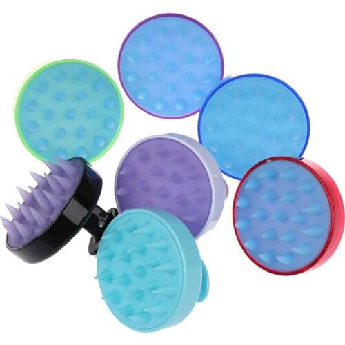 1pc Comfortable Silicone Shampoo Scalp Massage Brush Hair Washing Comb Body Bath Spa Slimming Massage Brush Personel Health