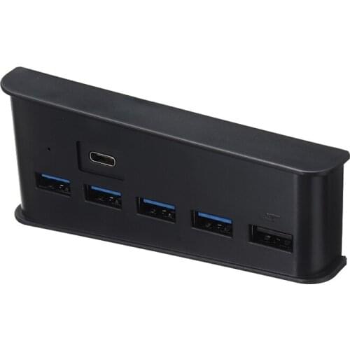 6 Ports USB Hub Adapter High Speed Charger Splitter Durable Charging Expansion Socket Suitable for Sony PlayStation 5