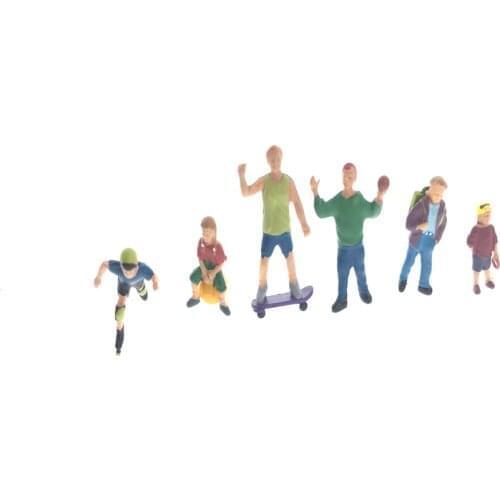 6pcs/lot Architecture Model Plastic Ho Scale Model Sporting Figure For Ho Train Layout