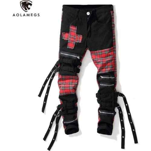 Мужские зауженные джинсы Aolamegs China At AliExpress