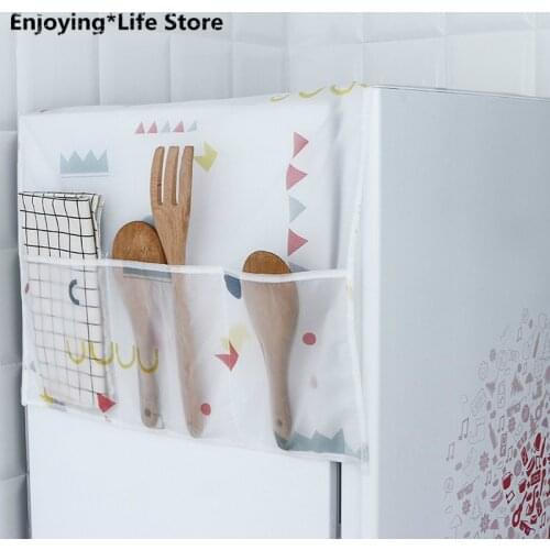 EVA Household Refrigerator Covers Dust-proof Washing Machine Cover Waterproof Kitchen Storage Bag Pockets Protector Accessories