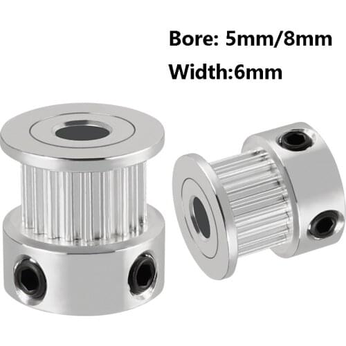 3D Printer Parts GT2 Timing Pulley 20/36/40 Teeth Bore 5mm/8mm Alumium Alloy fit for GT2 Timing belt Width 6mm RepRap 3D Printer
