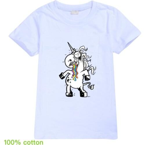 2020 Kids Birthday Tshirt Funny Zombies Unicorn T-Shirt Boys Baby Cartoon Short Sleeve Novelty Children Clothes Tee Camisetas