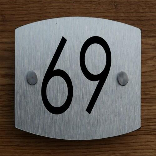 DIY House Number House Aluminium Composite Sign Plaques Door Number Sign Personalised Plate 20x14cm 2 styles