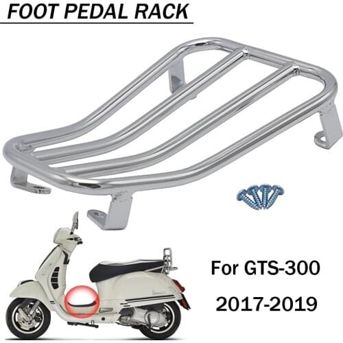 For GTS300 GTS-300 Foot Pedal Rear Luggage Rack Bracket Holder FOR VESPA GTS 300 2017 2018 2019 Motorcycle Accessories gts300